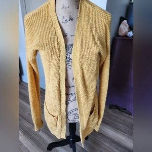 Yellow cardigan